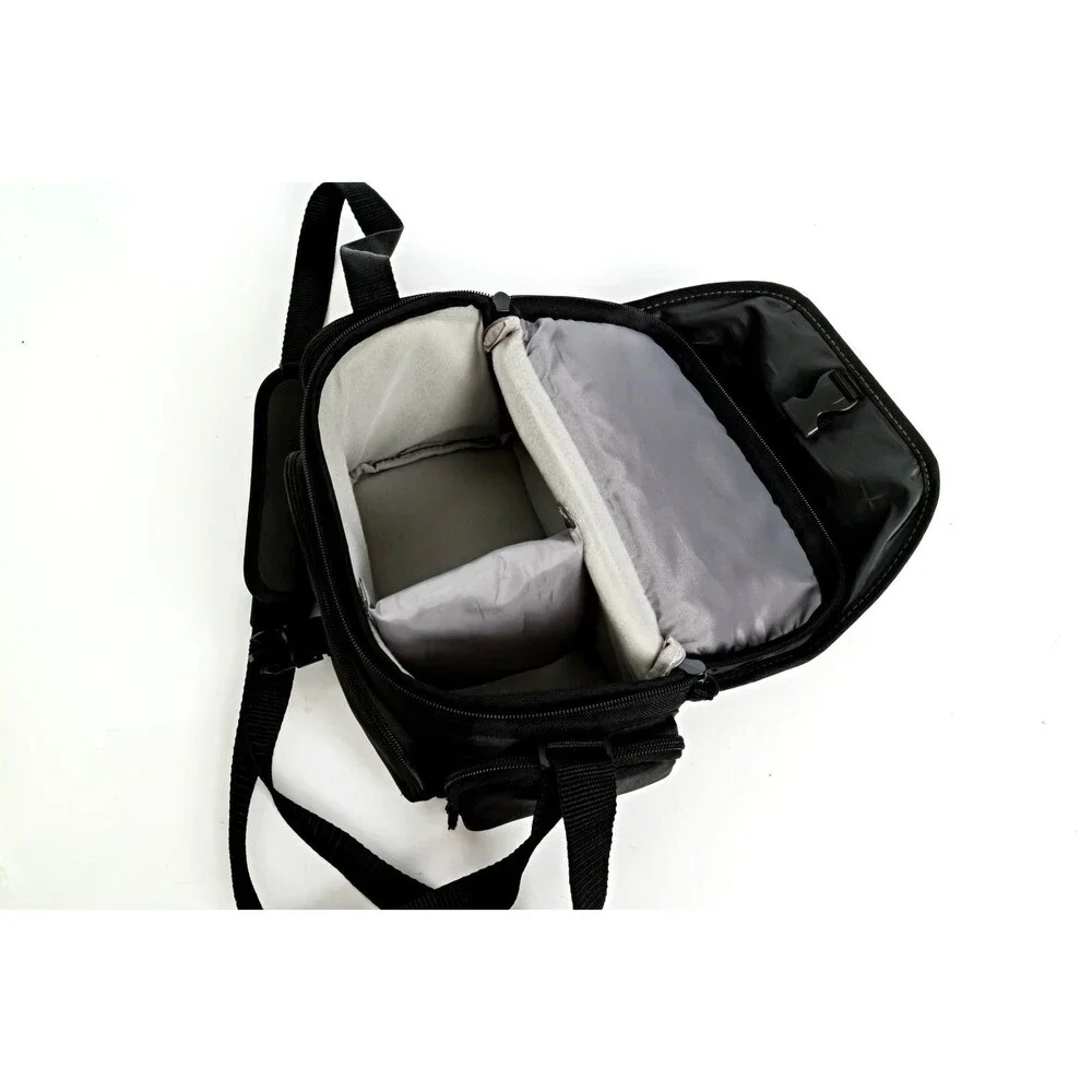Sony LCS-U21 Soft Camera Case Bag Padded Black Nylon 4 Zip Compartments
